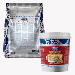 FABBRI - Kit Bianco Croccante (1x secchiello 4kg Crockoloso Mandorla e Pinoli + 5x buste 1,6kg Simplè Cioccolato Bianco)