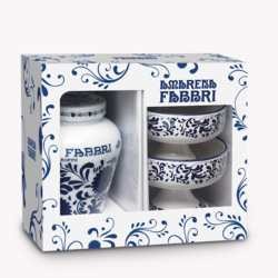 FABBRI - Couvette Amarena Fabbri 600g with 2 decorated ceramic cups